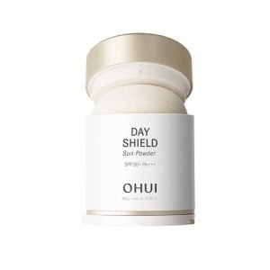 O HUI Day Shield Sun Powder SPF 50+ PA+++ - Пудра для защиты от солнца с УФ-защитой и натуральным матовым финишем, доступная в оттенках розовый и бежевый
