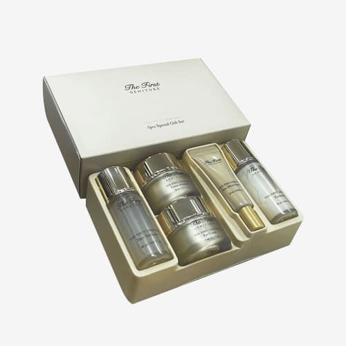O HUI The First Geniture 5pcs Miniature Gift Set – Premium Korean anti-aging skincare trial set with rHSCP for skin regeneration and hydration