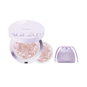 AGE20’s The Origin Essence Pact 12.5g – hydrating cushion foundation in a sleek compact, includes main product and refill for radiant, even-toned skin