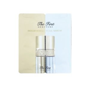 OHUI The First Geniture Brightening Dual Serum 2ml sachet with dual-chamber formula for radiance and skin tone improvement
