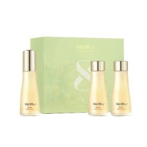 SUM37 Secret Essence Mist Gift Set including essence mist and mini skincare items in elegant packaging