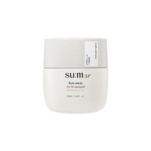 SUM37 Sun-away Air Fit Sunquid SPF50+/PA++++ – Lightweight daily sunscreen with high UV protection, featuring a breathable formula that leaves a fresh, non-sticky finish