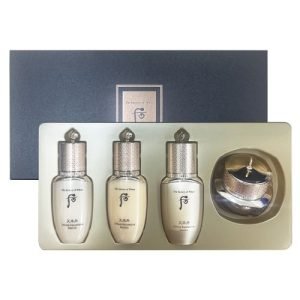 The history of Whoo Cheonyuldan 4pcs Special Gift Set – a premium anti-aging skincare collection featuring essence, lotion, cream, and eye cream formulated with traditional Korean herbal medicine to revitalize, brighten, and firm the skin.